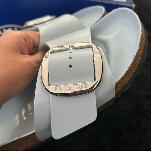 BIRKENSTOCK Madrid Big buckle blue leather sandals slippers slides shoes eur 40 - Picture 5 of 8